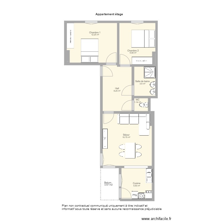 Appartement Haute Wez 40 4030 Grivegnée. Plan de 0 pièce et 0 m2