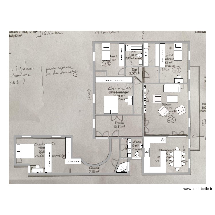 plan trudaine 2. Plan de 15 pièces et 160 m2