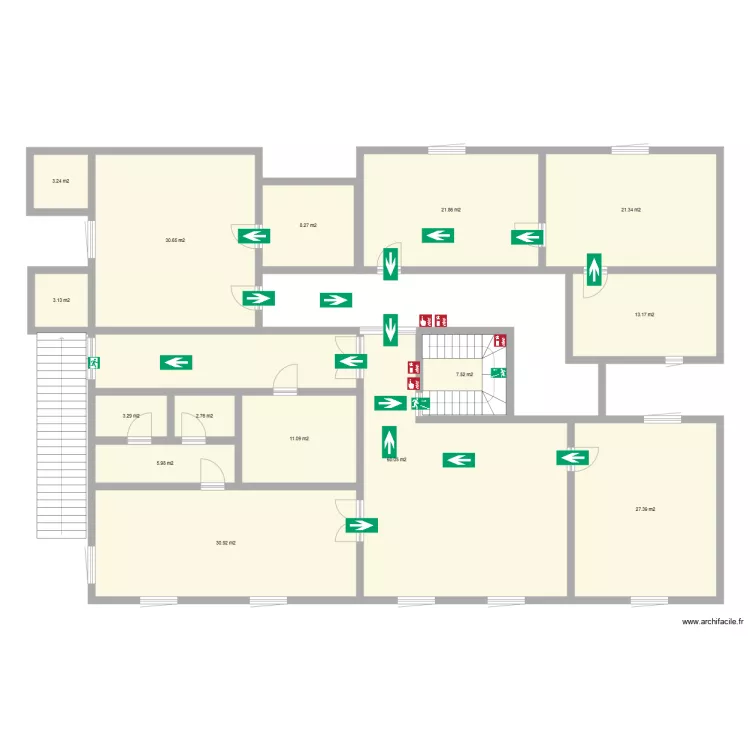 plan incendie 1er &eacute;tage tahoua. Plan de 