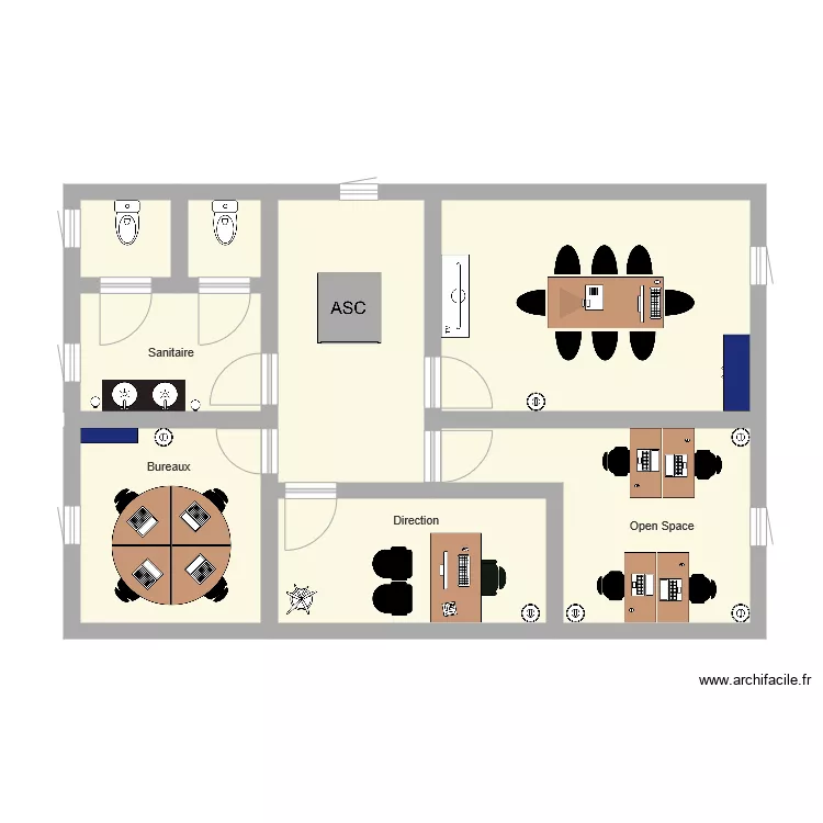 etage 1 . Plan de 