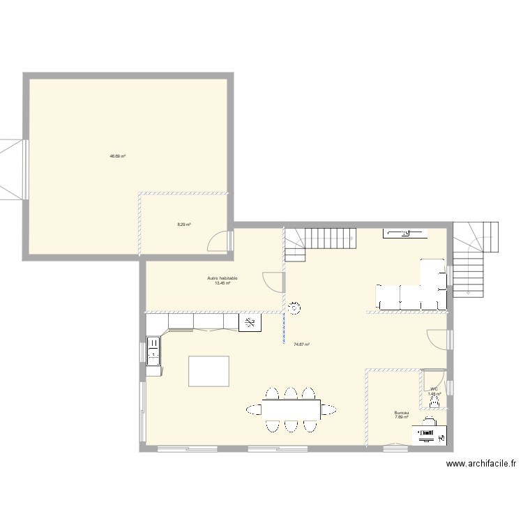 etage 1A. Plan de 0 pièce et 0 m2
