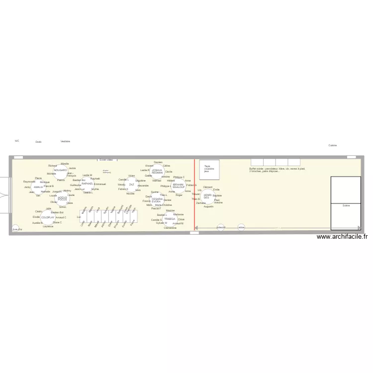 Plan de table. Plan de 