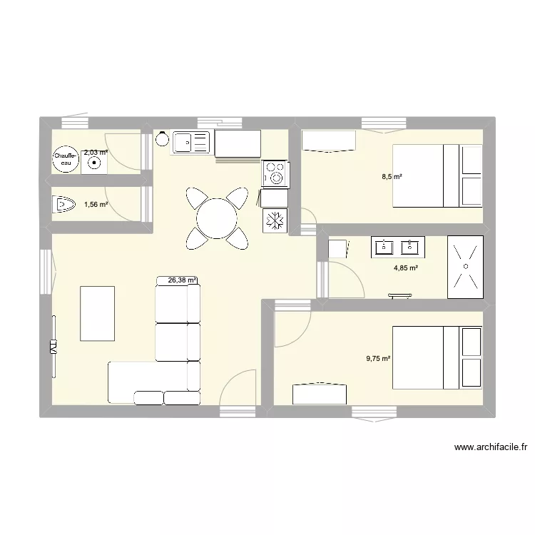 Maison annexe. Plan de 