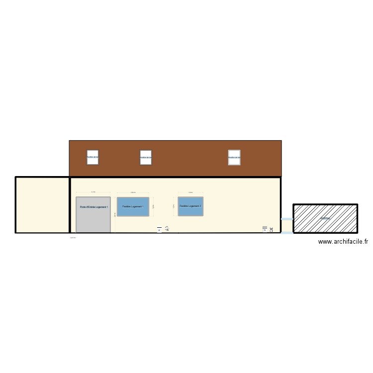 SCI MAYA Travaux Logements Façade . Plan de 0 pièce et 0 m2