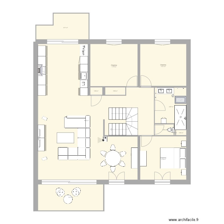 venelles 1975 cuisine agrandie. Plan de 0 pièce et 0 m2