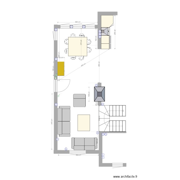 BLOC SALLE A MANGER SALON 3. Plan de 0 pièce et 0 m2