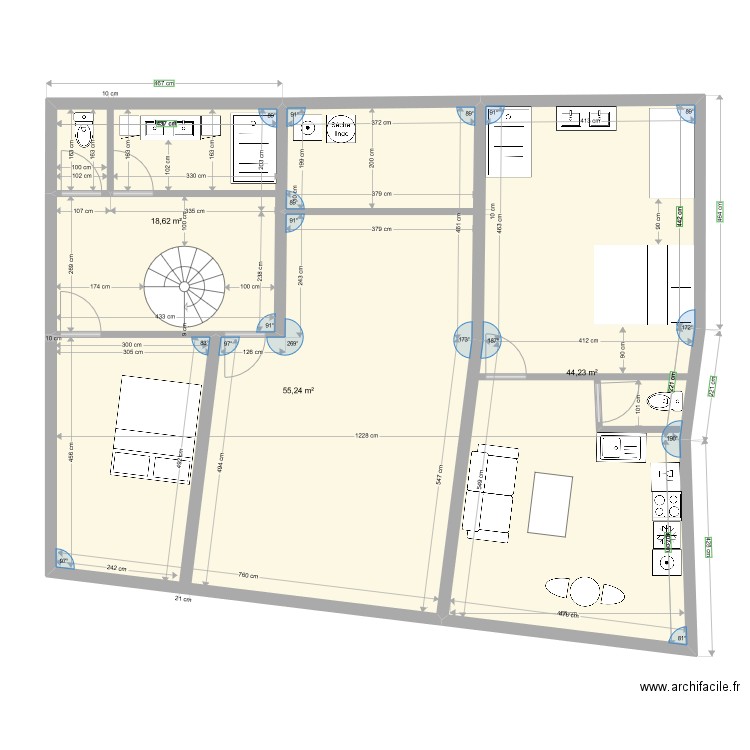 Mondurand avec chambre rouge. Plan de 0 pièce et 0 m2
