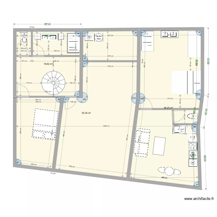 Mondurand avec chambre rouge. Plan de 