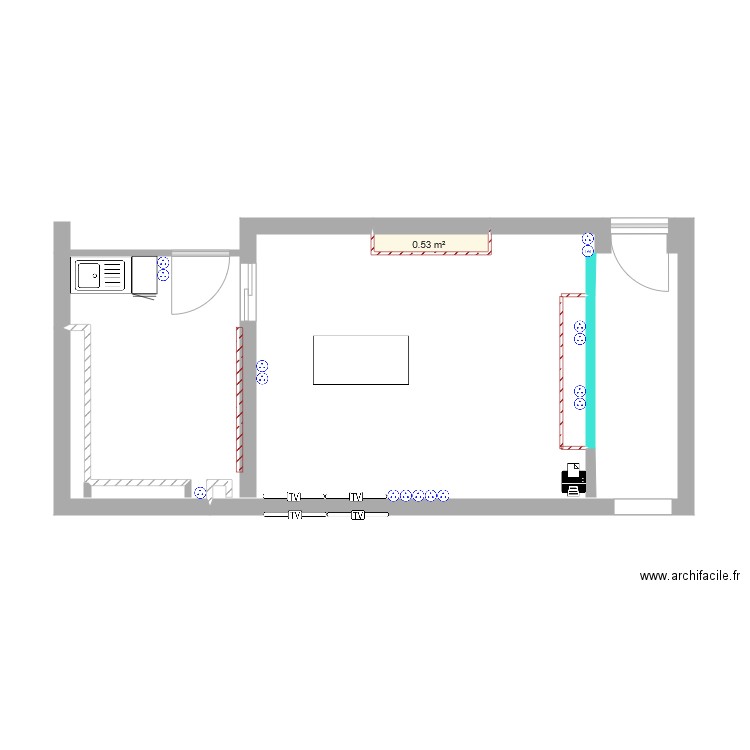 bureau Crintalia. Plan de 0 pièce et 0 m2