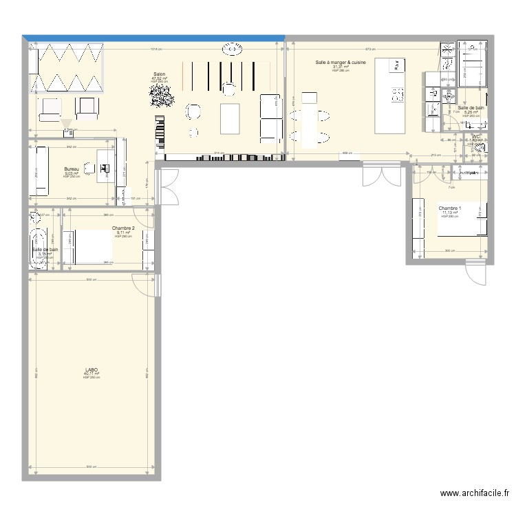 Atelier Bagnolet 2. Plan de 9 pièces et 158 m2