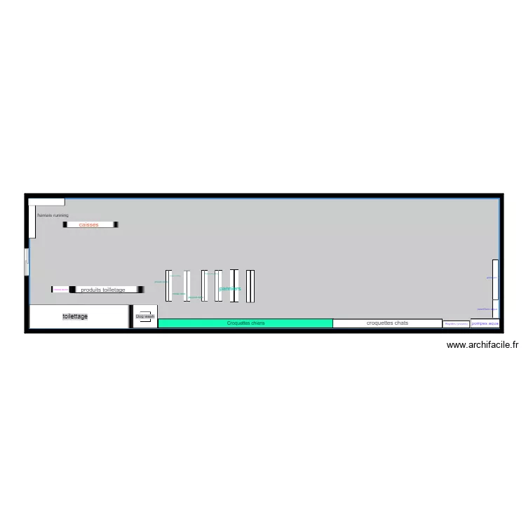 magasins bis. Plan de 