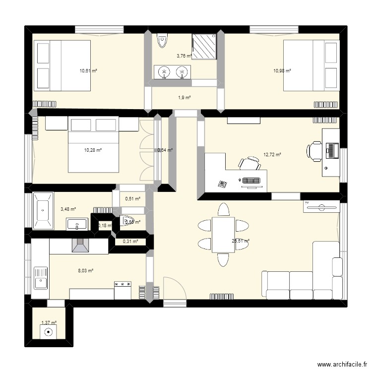 Yerres - 93m² - Alternative. Plan de 0 pièce et 0 m2