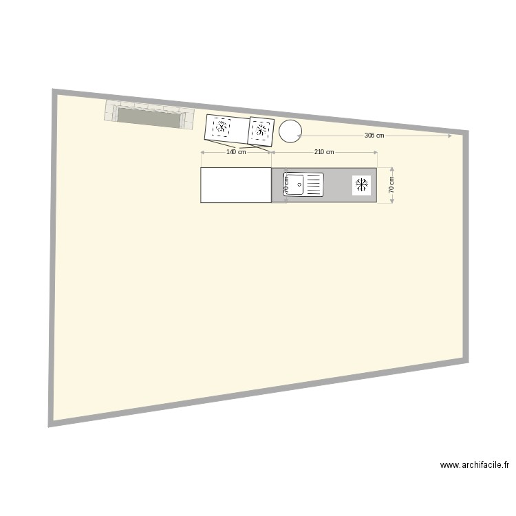 La Boulangerie Charlieu. Plan de 1 pièce et 44 m2