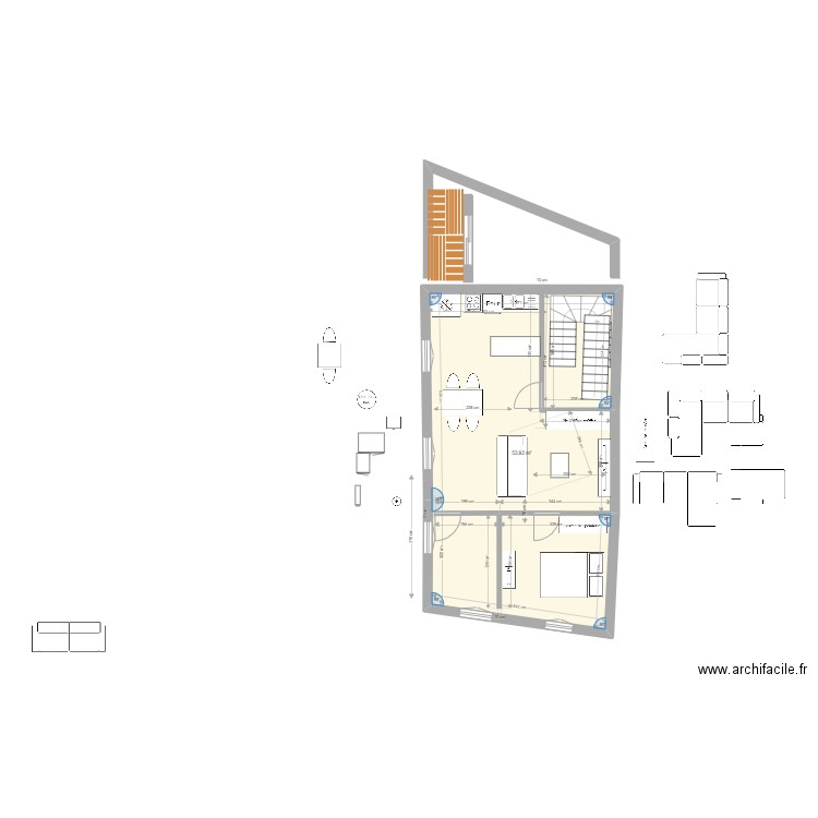 plan boucherie 1 er etage plan f2 n*1 jojo. Plan de 0 pièce et 0 m2