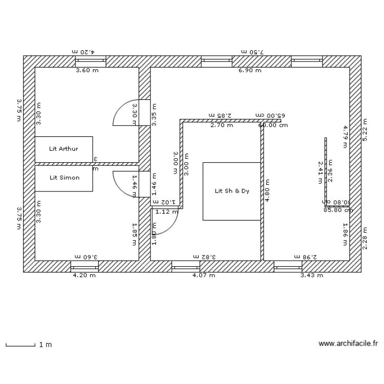 Etage Dimy. Plan de 