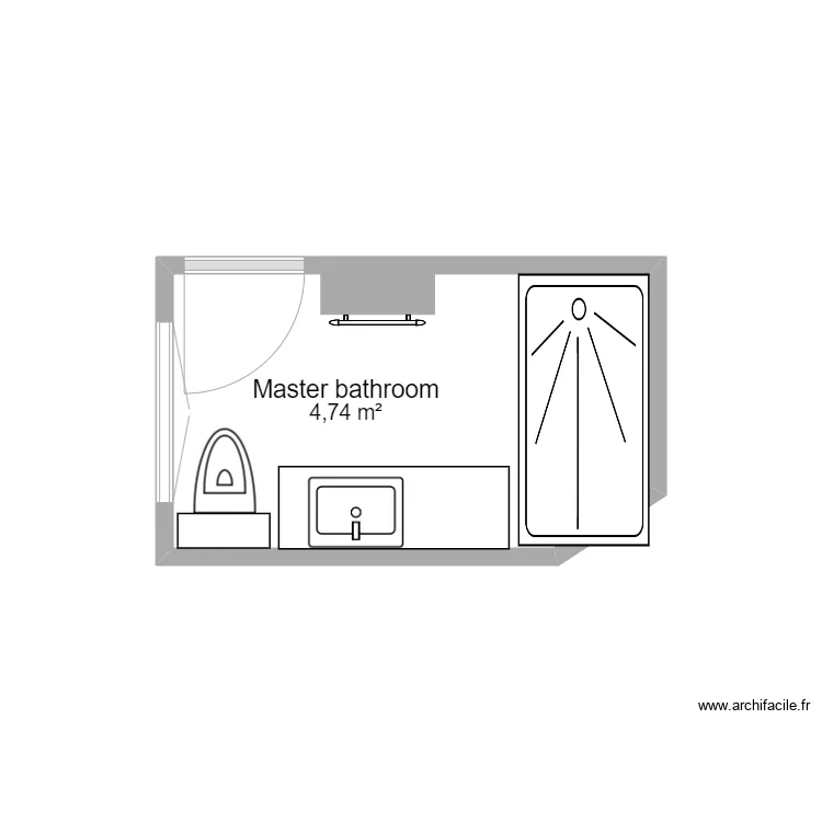 REGIS master Bath. Plan de 