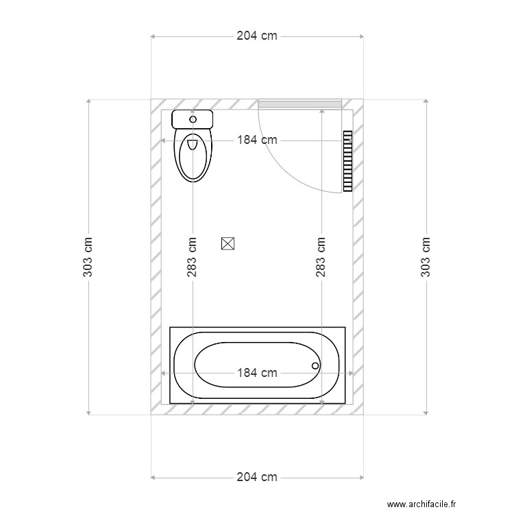 Plan salle de bains. Plan de 0 pièce et 0 m2