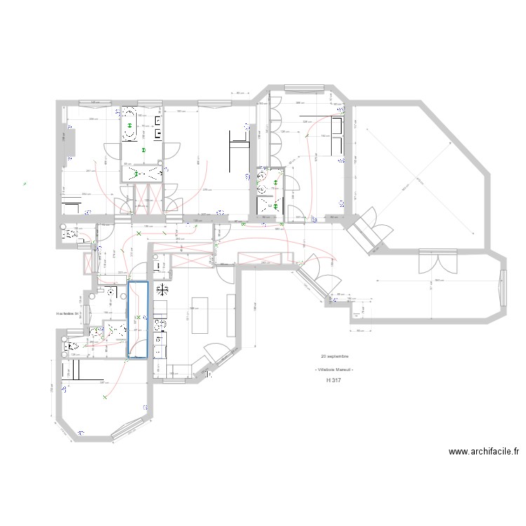 17 eme projet cuisine. Plan de 0 pièce et 0 m2