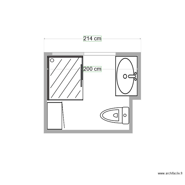 salle de douche Didier. Plan de 0 pièce et 0 m2