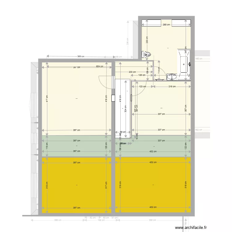 Maison RDC et R1 sans meuble. Plan de Maison RDC et R1 sans meuble. Plan de