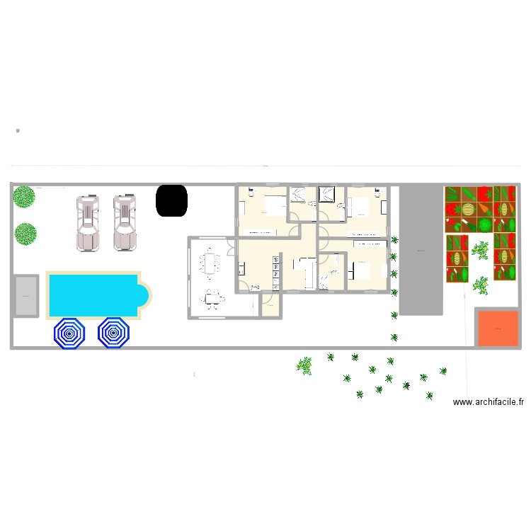 gandiol 2. Plan de 12 pièces et 177 m2