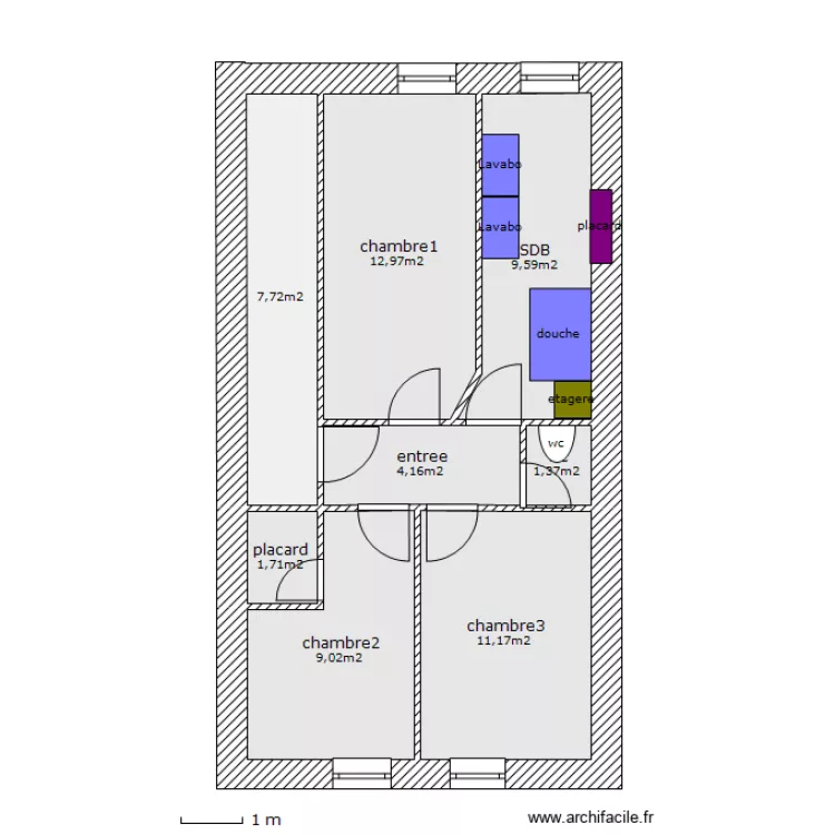 dessus atelier. Plan de dessus atelier. Plan de
