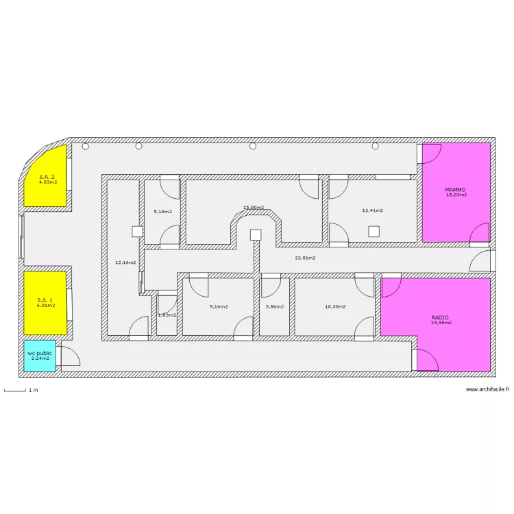 Plan Center Bay . Plan de Plan Center Bay . Plan de