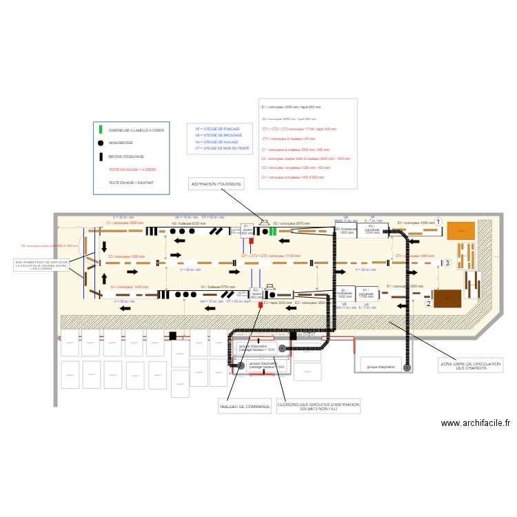 implantation production modifié V30 version sans UV avec lames de parquets. Plan de 0 pièce et 0 m2