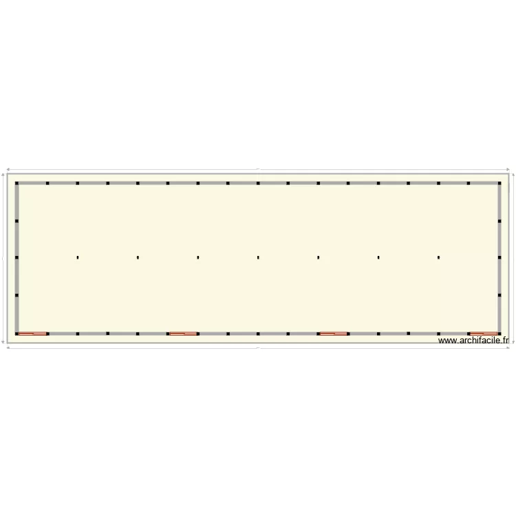 hangarvue en plan. Plan de hangarvue en plan. Plan de