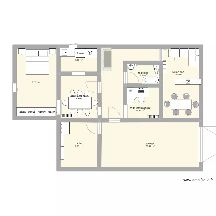 maison leo papy. Plan de 