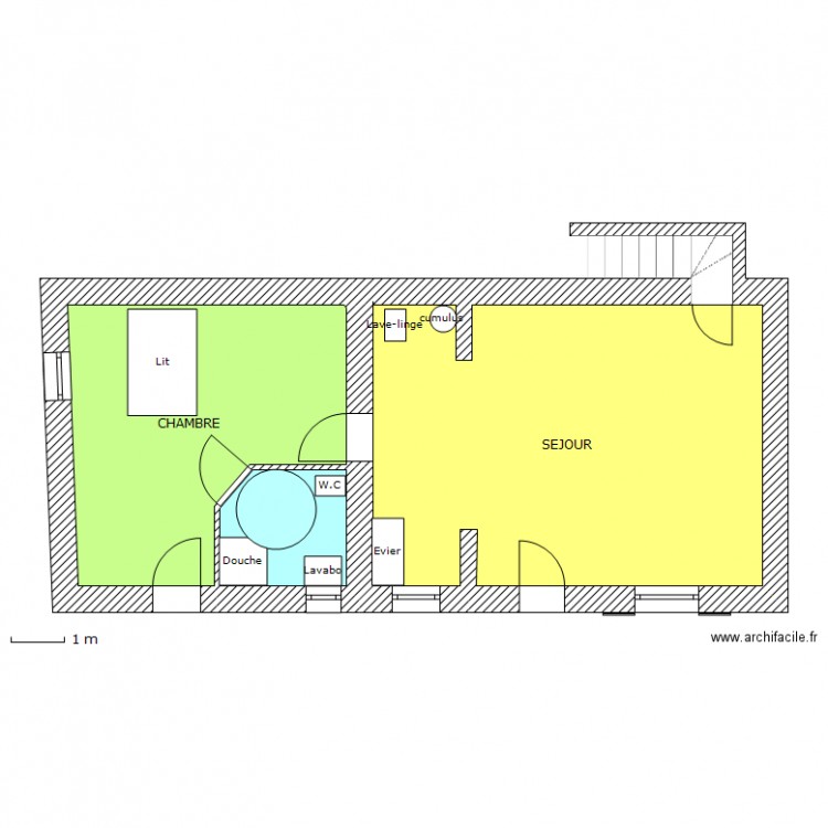 pigeonnier adaptation rez de chaussée. Plan de 0 pièce et 0 m2