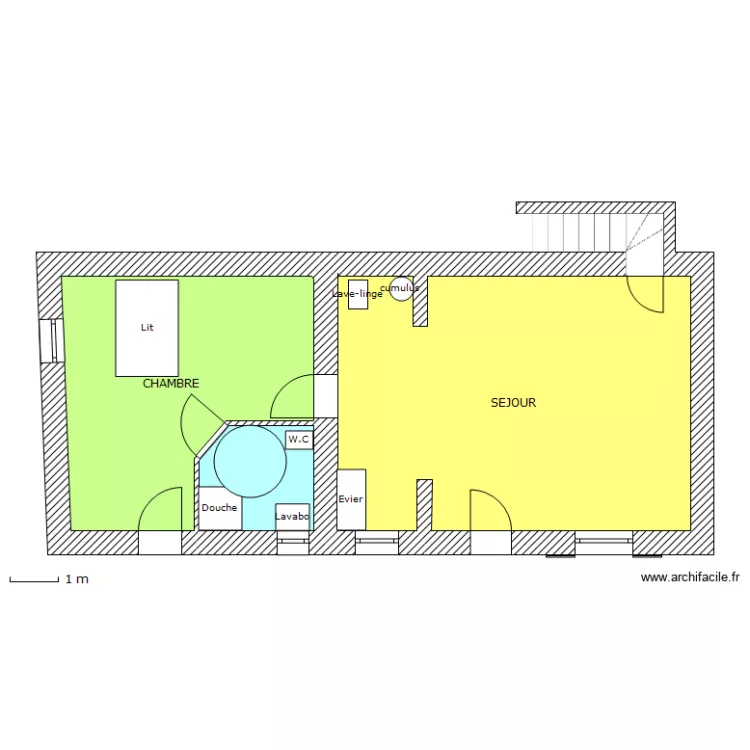 pigeonnier adaptation rez de chauss&eacute;e. Plan de 