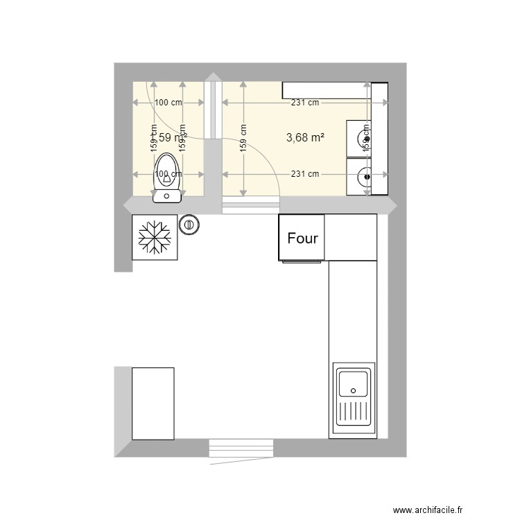 CUISINE BUANDERIE. Plan de 0 pièce et 0 m2