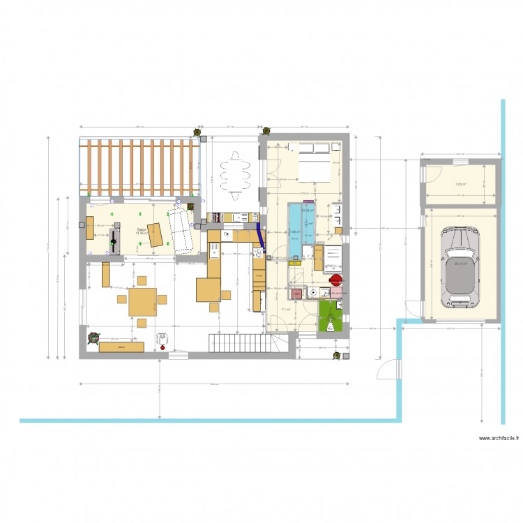 Panagia R d C  salon coté jardin. Plan de 0 pièce et 0 m2