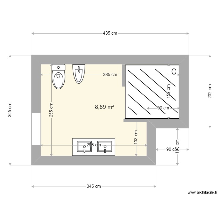 BAGNO. Plan de 0 pièce et 0 m2
