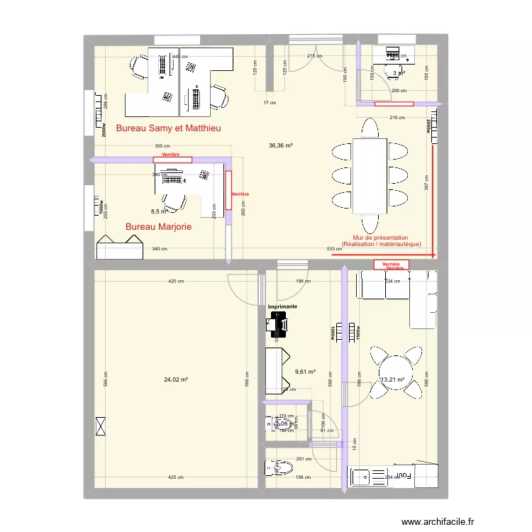 Entrepot Marjorie / Matthieu. Plan de 