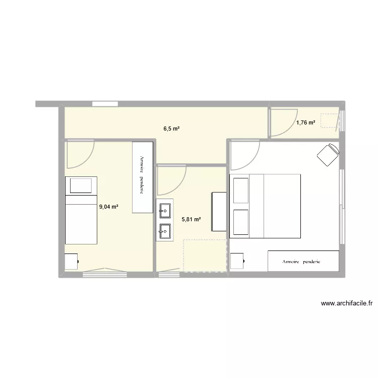 EXTENSION BOIS. Plan de 4  et 23 m²