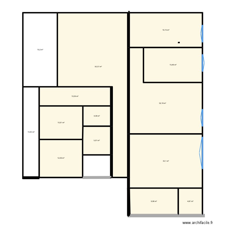 hagondange. Plan de 14 pièces et 234 m2