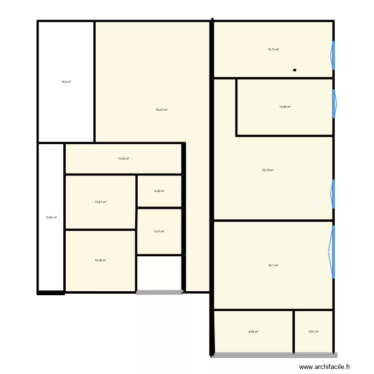 hagondange. Plan de 14  et 234 m²