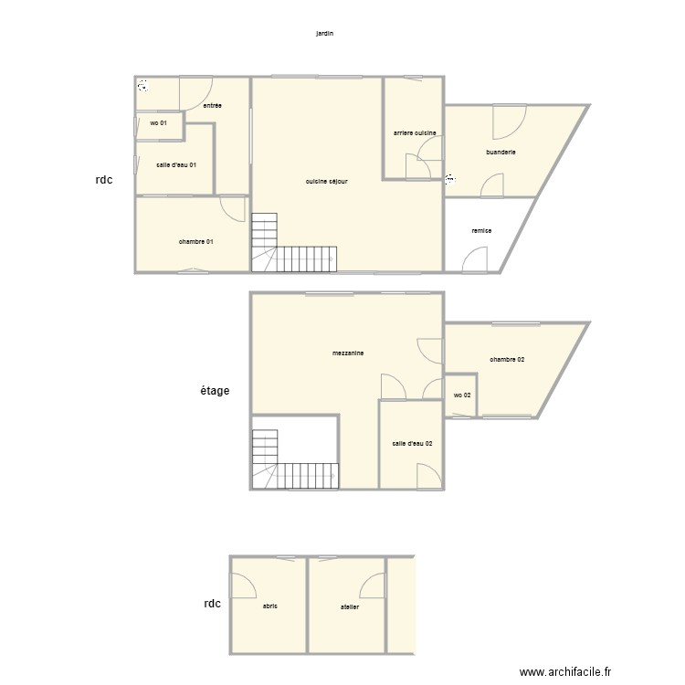 MARTINEAU AM. Plan de 16 pièces et 142 m2