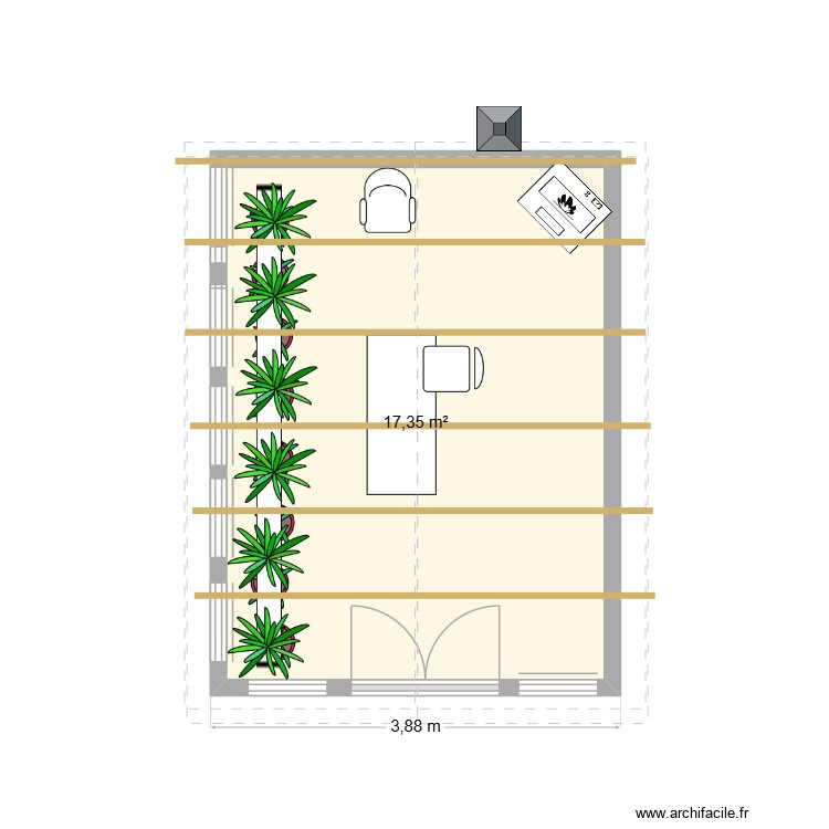 serre. Plan de 0 pièce et 0 m2