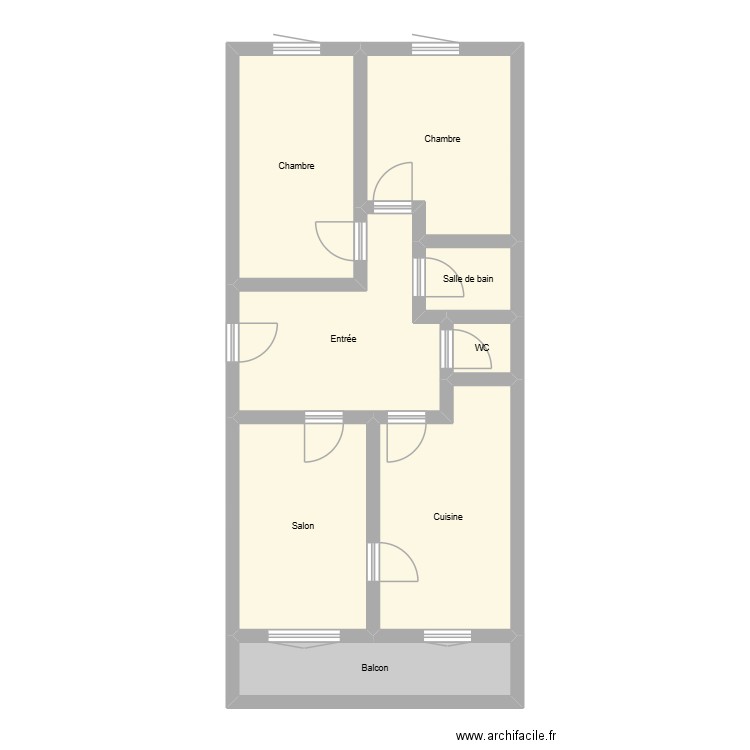ARNAUD. Plan de 8 pièces et 67 m2
