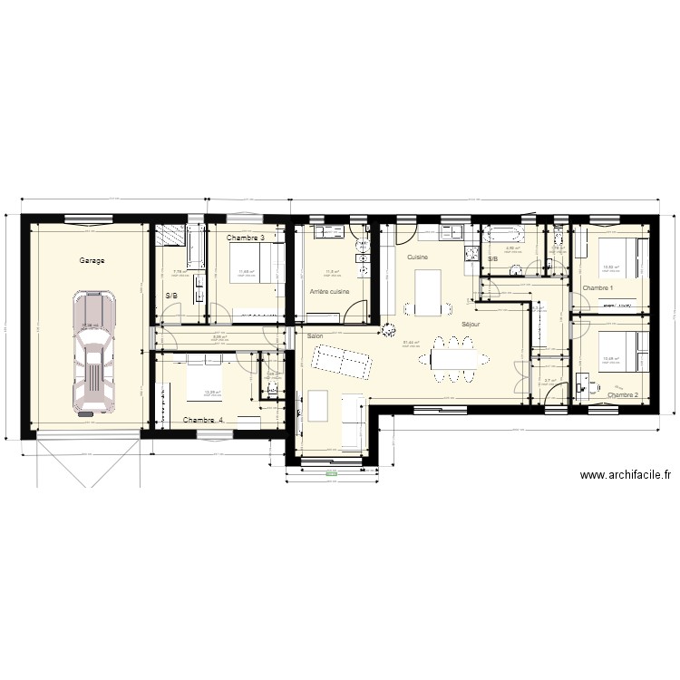 PLAN RDC PLEIN PIED 71M2 25 08 2021. Plan de 0 pièce et 0 m2