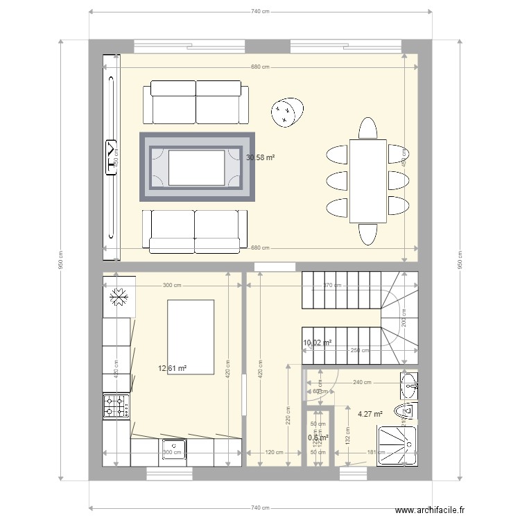 plan rdc maison. Plan de 0 pièce et 0 m2