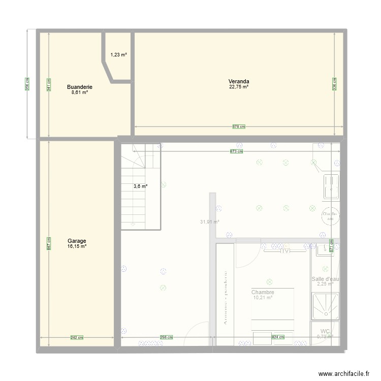 Maison RDC La Fleche. Plan de 0 pièce et 0 m2