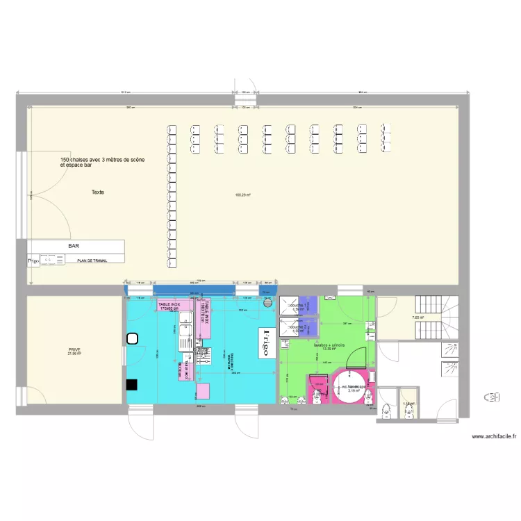 DISPOSITION SALLE . Plan de 