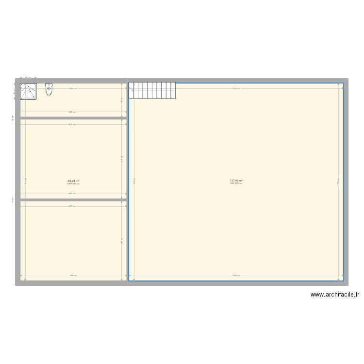 BOUTY ATELIER_V01. Plan de 2 pièces et 196 m2