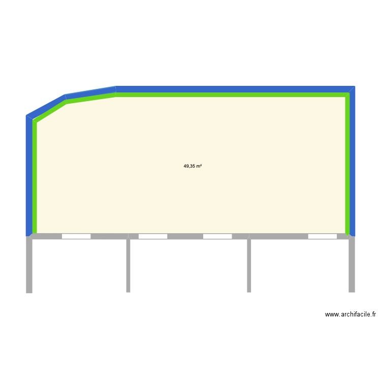 benmalek. Plan de 1 pièce et 49 m2