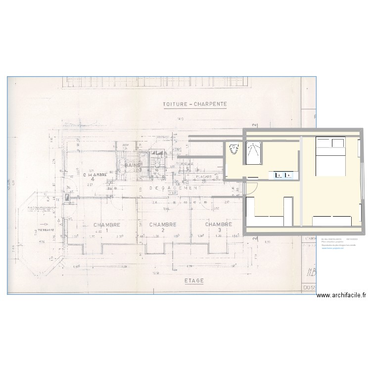 GISTELINCK Plan situation projetée 09/10/2023. Plan de 0 pièce et 0 m2