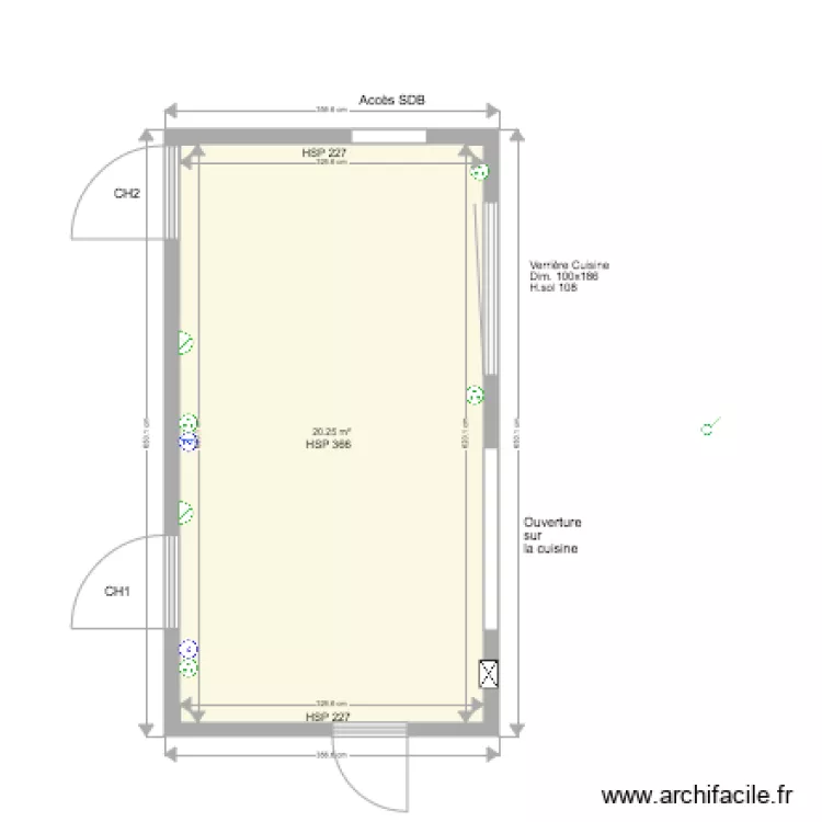 CHRIS B salon. Plan de 